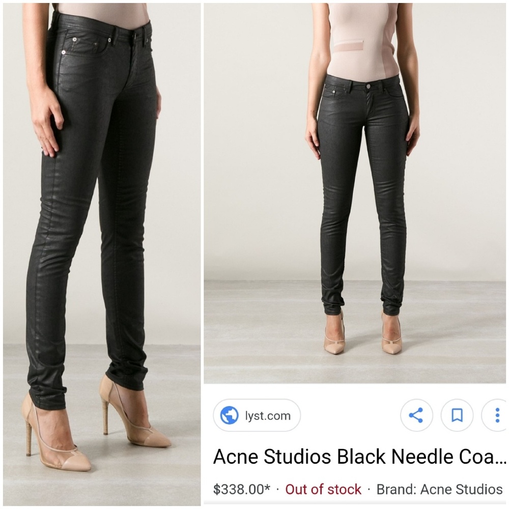 Acne coated stretch Jeans
